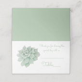 グリーンミント多肉性サボテンの水の色結婚の数 プレイスカード (外部開封)