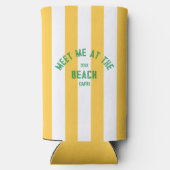 グリーンミートザイエローカバナストライプビーチ スリム缶クーラー (裏面)