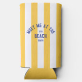 グリーンミートザイエローカバナストライプビーチ スリム缶クーラー (裏面)