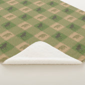 グリーンムースベアーパターンキャビン シェルパブランケット (3/4)