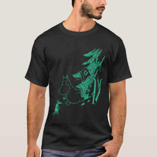 グリーンムーミントロール・アフタースキー・ウィンタースポーツゲーム Tシャツ