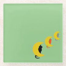 グリーンムーンキャットコースター