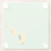 グリーンムーンキャットコースター ガラスコースター (裏面)