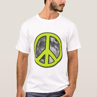 グリーンムーンピースサイン Tシャツ
