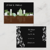 グリーンメイクアップアーティストの名刺 名刺 (正面/裏面)