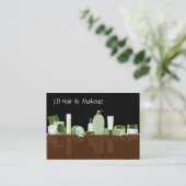 グリーンメイクアップアーティストの名刺 名刺 (スタンド正面)