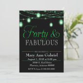 グリーンメイソンジャース40th誕生日パーティー招待状 招待状 (スタンド正面)