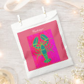 グリーンメインロブスターレッド フェイバーバッグ (クリップ留めされた状態)