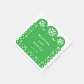 グリーンメキシカンパペルピカド スタンダードカクテルナプキン (角)