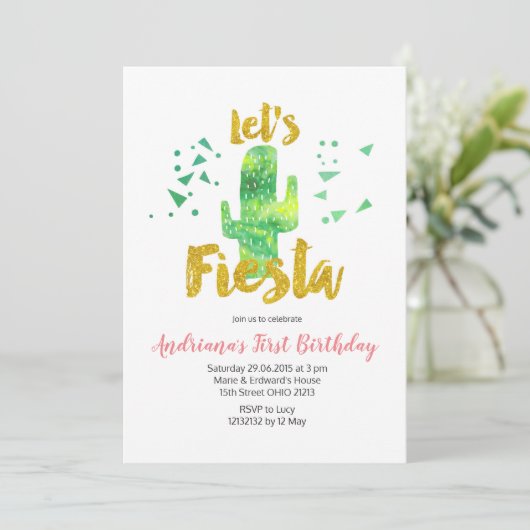 グリーンメキシカンフィエスタサボス招待状 招待状 (スタンド正面)