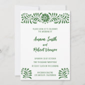 グリーンメキシカン タレヴェラ ウェディング 招待状 (正面)