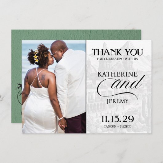 グリーンメキシコパスポート サンキューカード (正面/裏面)