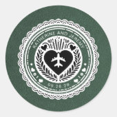 グリーンメキシコパスポート ラウンドシール (正面)
