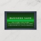 グリーンメタリックグレー鋼メタルホールルック 名刺 (裏面)