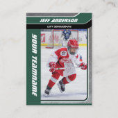 グリーンメタルアイスホッケートレーディングカード コーリングカード (正面)