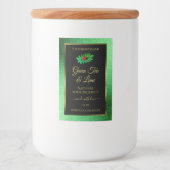 グリーンメタルグリッターブラック製品ラベルレディバグ フードラベル (正面)