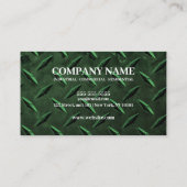 グリーンメタルテクスチャカスタム建築作業者 名刺 (裏面)