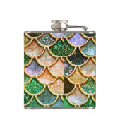 グリーンメタルフォイルグリッター金ゴールドマーメイドはかりで測 フラスク (裏面)