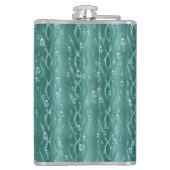 グリーンメタル上の雨滴 フラスク (裏面)