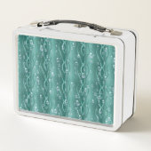 グリーンメタル上の雨滴 メタルランチボックス (裏面)