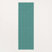 グリーンメタル上の雨滴 ヨガマット (裏面)