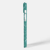 グリーンメタル上の雨滴 Case-Mate iPhoneケース (裏面 / 左)