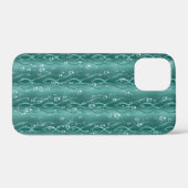 グリーンメタル上の雨滴 Case-Mate iPhoneケース (裏面 (横))