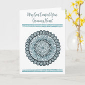 グリーンメダリオンのクリスチャン同情カード カード (黄色い花)