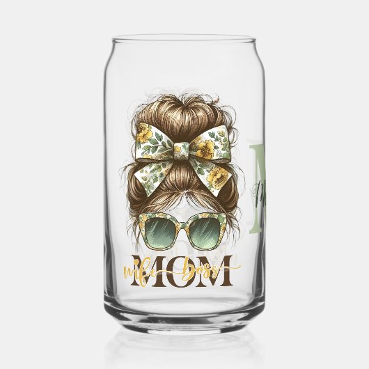 グリーンメッシーブンマママママワイズボス ガラス缶 (正面)