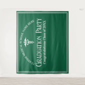 グリーンメディカルスクール卒業パーティー写真ブース タペストリー (正面)