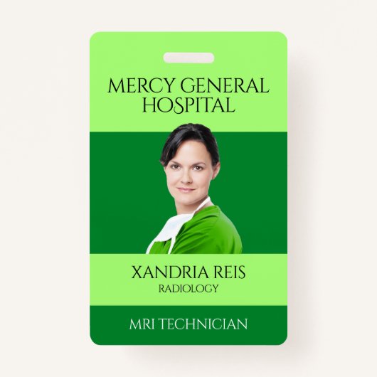 グリーンメディカルテクニシャンカドゥセウス病院バッジ バッジ (正面)