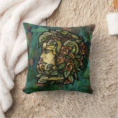 グリーンメドゥーサヘビバラゴルゴン クッション (ブランケット)