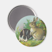 グリーンメドウズのウサギたち マグネット (正面/裏面)