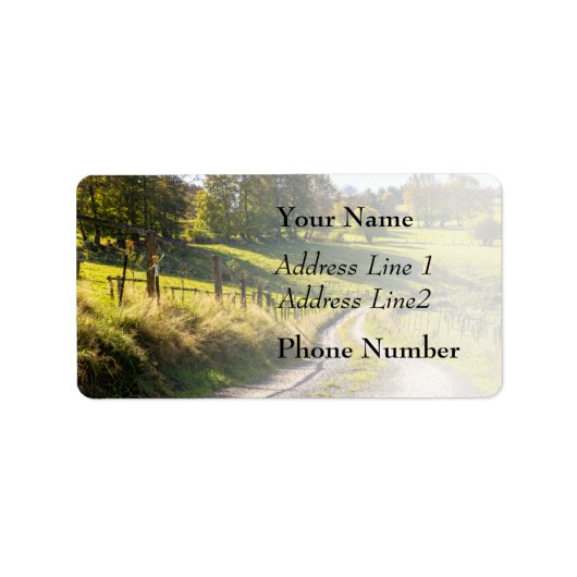 グリーンメドウズランドスケープ間のカントリーロード ラベル (正面)