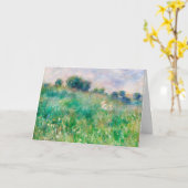 グリーンメドウbyルノアール印象派絵画の カード (黄色い花)