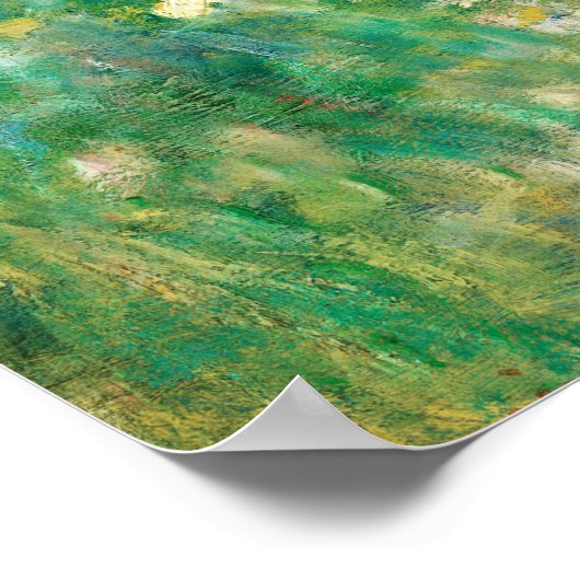 グリーンメドウbyルノアール印象派絵画の ポスター (角)