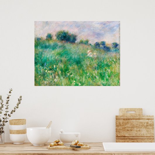 グリーンメドウbyルノアール印象派絵画の ポスター (キッチン)