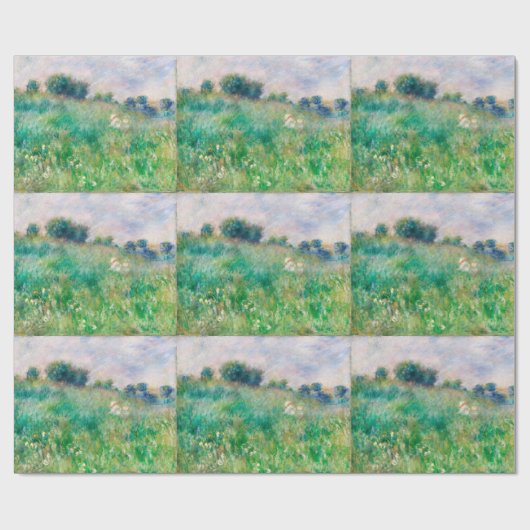 グリーンメドウbyルノアール印象派絵画の ラッピングペーパー (フラット)