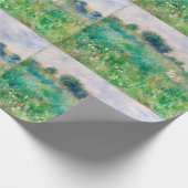 グリーンメドウbyルノアール印象派絵画の ラッピングペーパー (角)