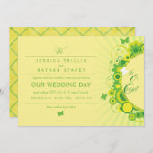 グリーンメドレー5x7招待状 招待状 (正面/裏面)