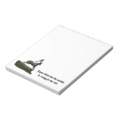 グリーンメモ帳でジョッキーをジャンプ ノートパッド (回転)