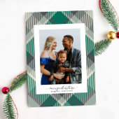 グリーンメリーエレガントクリスマスカスタムの格子状の写真 シーズンカード
