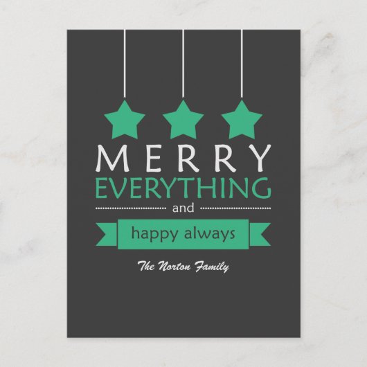 グリーンメリーオールホリデー シーズンポストカード (正面)