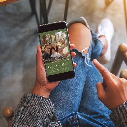 グリーンメリークリスマスの写真 シーズンカード