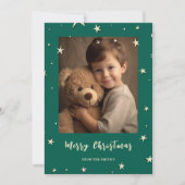 グリーンメリークリスマスの写真 シーズンカード (正面)