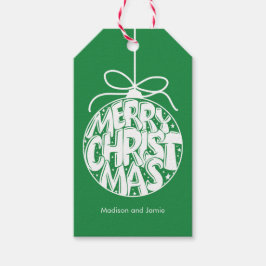 グリーンメリークリスマスオーナメントホリデー ギフトタグ