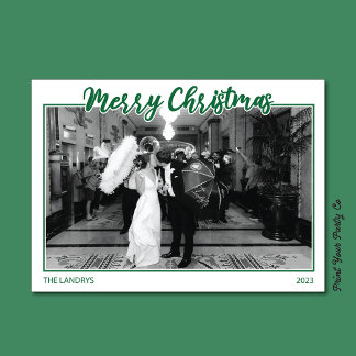 グリーンメリークリスマスカード シーズンカード