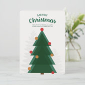 グリーンメリークリスマスツリー招待状 招待状 (スタンド正面)