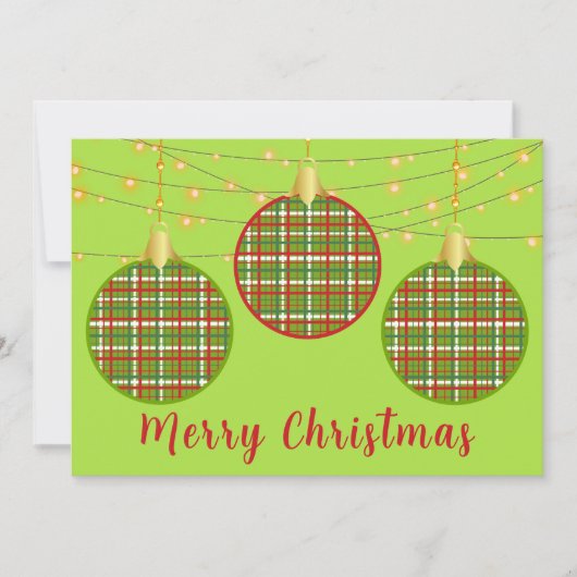 グリーンメリークリスマストリオプレイドオーナメント シーズンカード (正面)