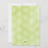 グリーンメリークリスマスハッピーニューイヤー雪片 シーズンカード (裏面)